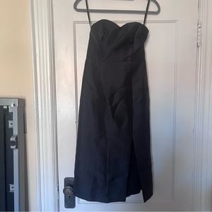Hutch black strapless cocktail dress with bow from Anthropologie